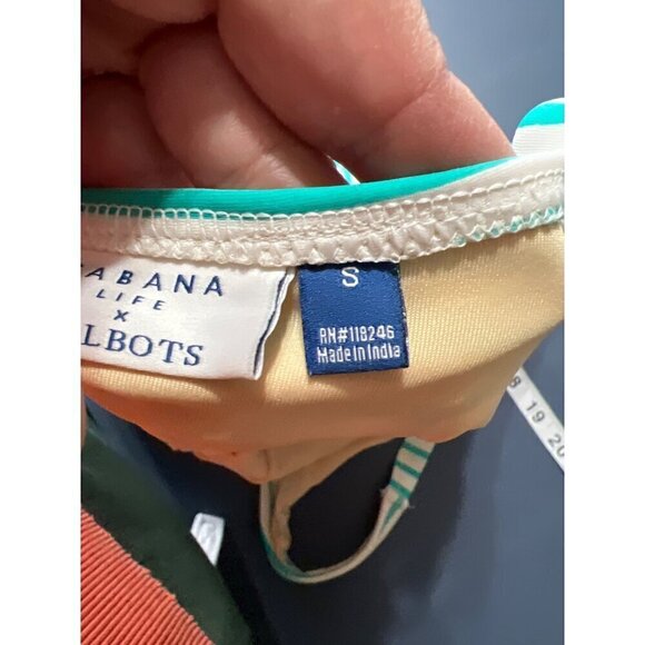 Cabana Life X Talbots Womens Striped One-Piece Swimsuit S Vacation Beach Resort - Picture 6 of 9